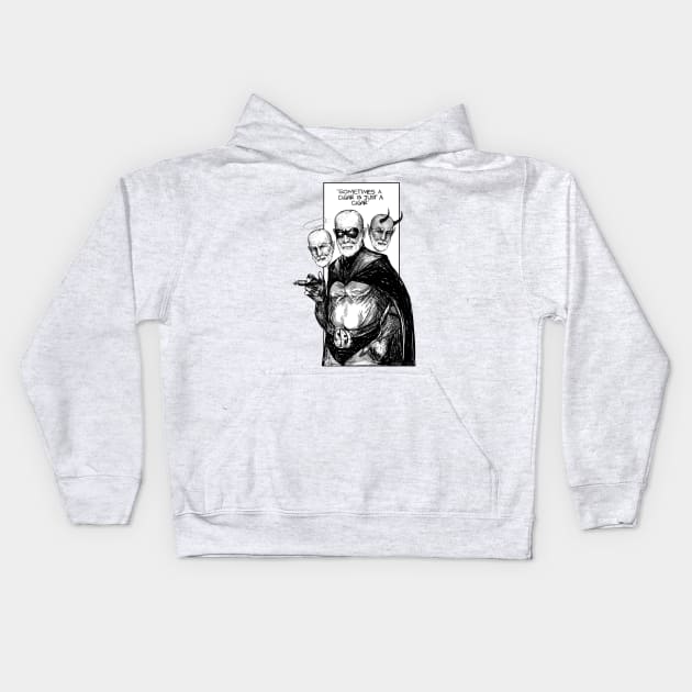 Super Freud Super-Ego Kids Hoodie by Phreephur